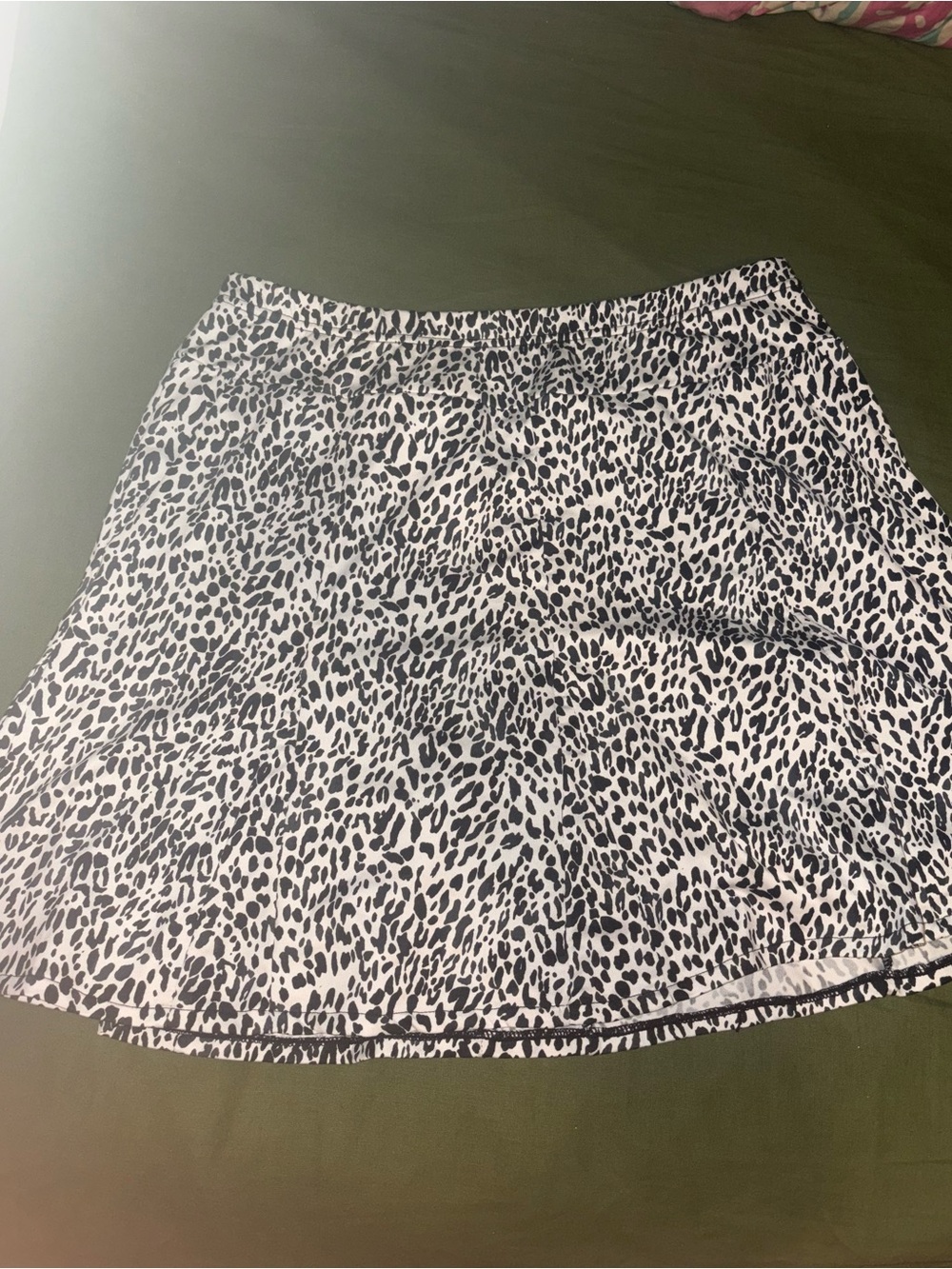 Tail Black and White Animal Cheetah Print Golf Tennis Fit and Flare Skort Medium